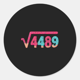 Sticker Rond 67 Glace Drip Meme Racine Carrée 4489 Argot Math