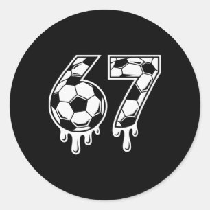 Sticker Rond 67 Glace qui coule Football Gen Alpha Six Sept Mèm
