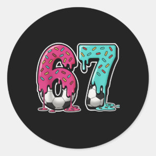 Sticker Rond 67 Glace qui Dégouline Foot Gen Alpha Argot Six Se