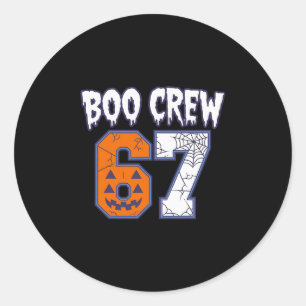 Sticker Rond 67 Halloween Boo Crew Sports