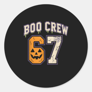 Sticker Rond 67 Halloween Boo Crew Srts Maillot Brainrot Meme S