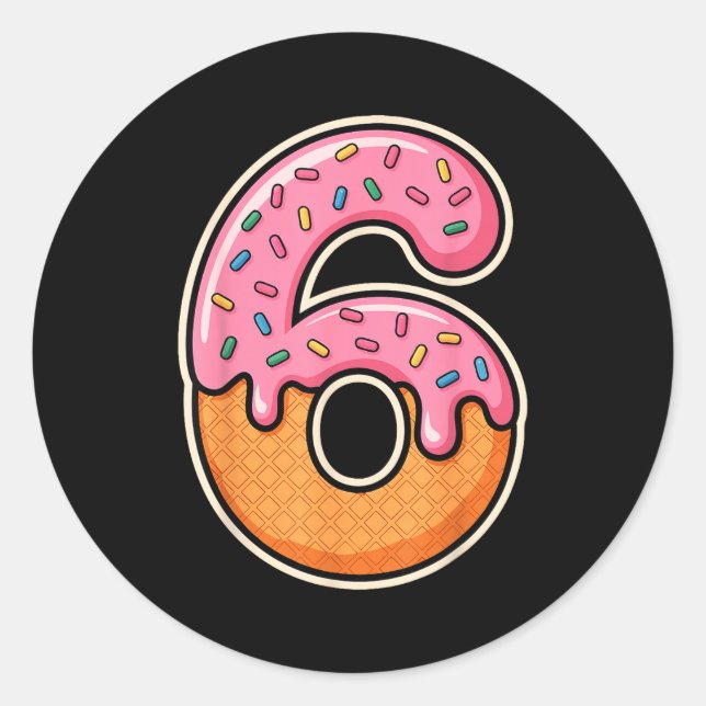 Sticker Rond 67 Halloween Costume Duo Matching Number 6 And 7 I (Devant)