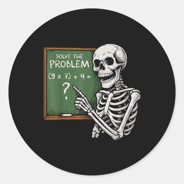 Sticker Rond 67 Halloween Math Funny Six Seven Meme Brainrot Sk (Devant)