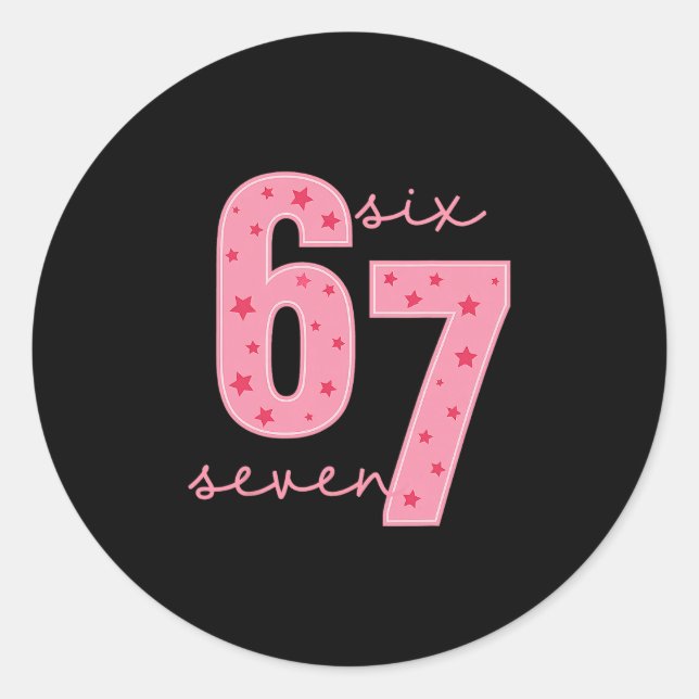 Sticker Rond 67 Meme  (Devant)