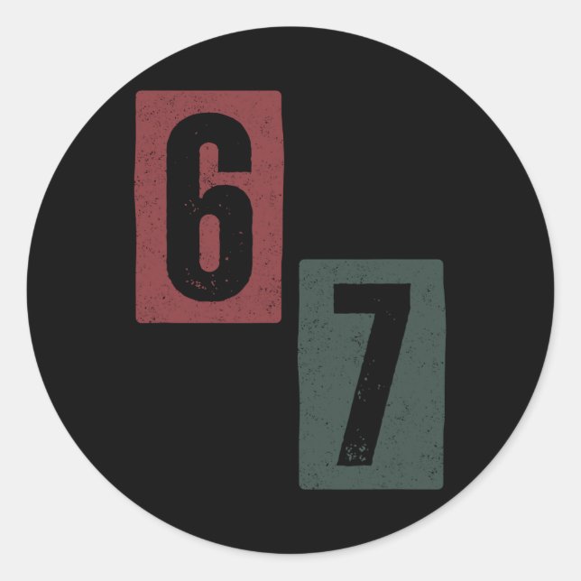Sticker Rond 67 Meme 1  (Devant)