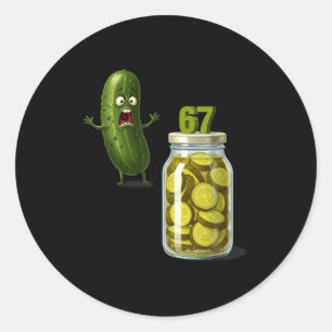 Sticker Rond 67 Meme Ckle Surprise Un Pot De Tranches De Ckles