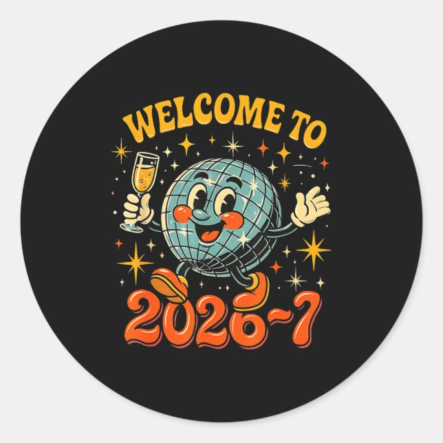 Sticker Rond 67 Meme Countdown Happy New Year Funny Drip Number (Devant)