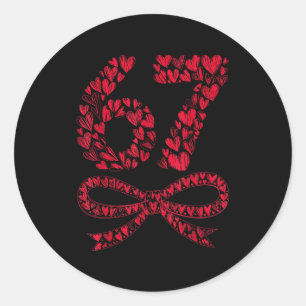 Sticker Rond 67 Meme de la Saint-Valentin en forme de cœur – Te
