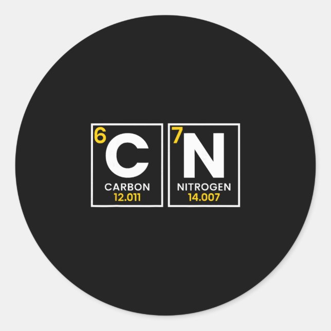 Sticker Rond 67 Meme Drôle de chimie Professeur de science Tabl (Devant)