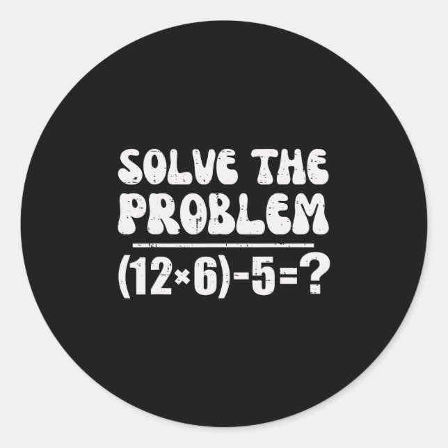 Sticker Rond 67 Mème drôle Pemdas professeur de mathématiques é (Devant)