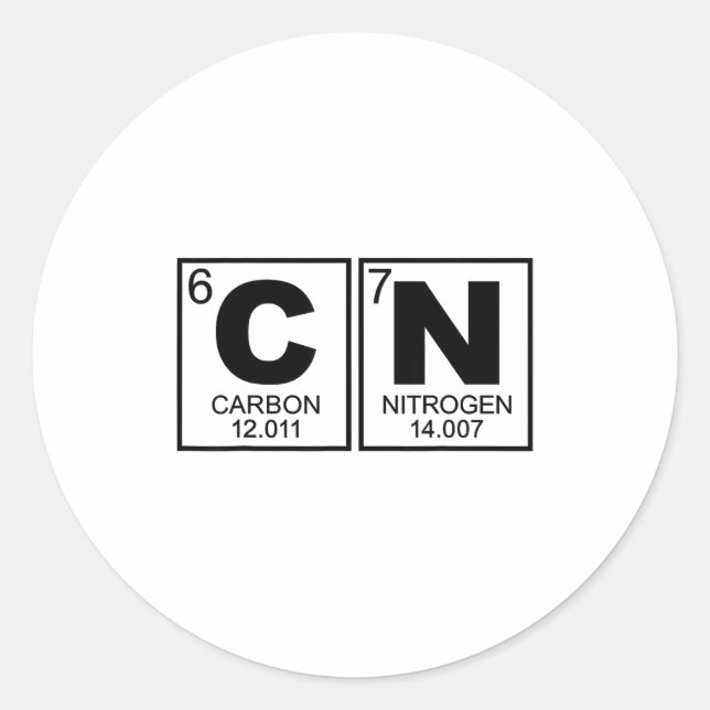 Sticker Rond 67 Meme Drôle Professeur de Sciences Tableau Pério (Devant)