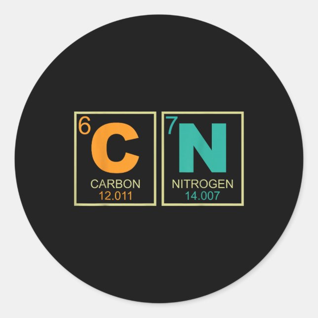 Sticker Rond 67 Meme Drôle Professeur Science Tableau Périodiqu (Devant)