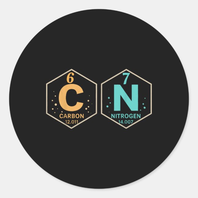 Sticker Rond 67 Meme Drôle Professeur Science Tableau Périodiqu (Devant)