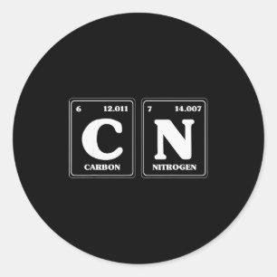 Sticker Rond 67 Meme Drôle Professeur Science Tableau Périodiqu