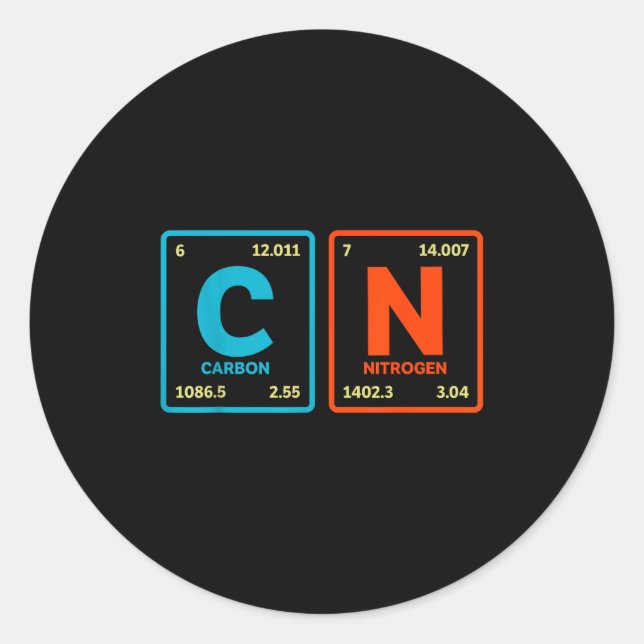 Sticker Rond 67 Meme Drôle Professeur Science Tableau Périodiqu (Devant)