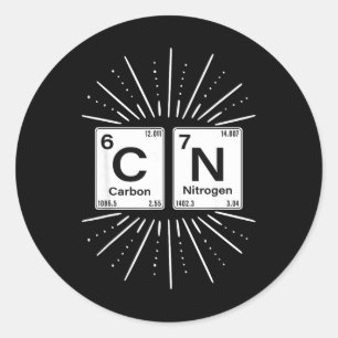Sticker Rond 67 Meme Drôle Science Chimie Nerds Humour Période