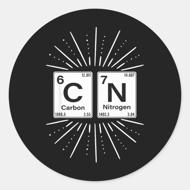 Sticker Rond 67 Meme Drôle Science Chimie Nerds Humour Période (Devant)