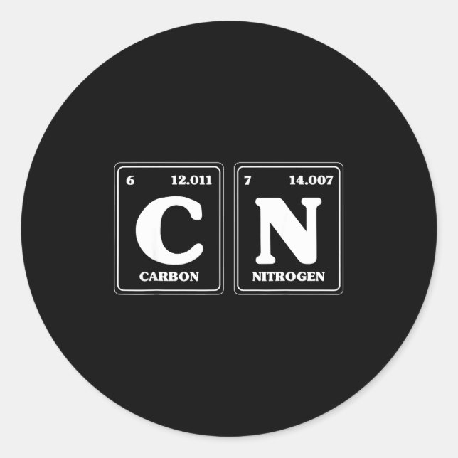 Sticker Rond 67 Meme Funny Teacher Science Periodic Table Retro (Devant)