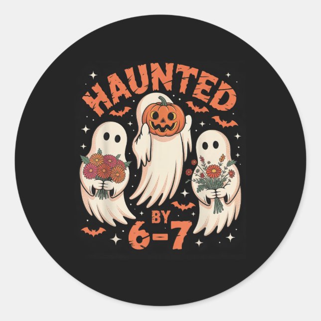 Sticker Rond 67 Meme Halloween Ensorcelé  (Devant)
