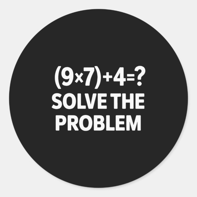 Sticker Rond 67 Mème Pemdas Enseignant en mathématiques élément (Devant)