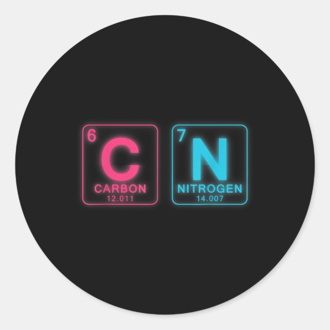 Sticker Rond 67 Mème Professeur de science drôle Tableau périod (Devant)