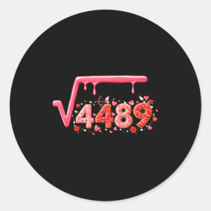 Sticker Rond 67 Meme Racine Carrée 4489 Argot Saint-Valentin Ma