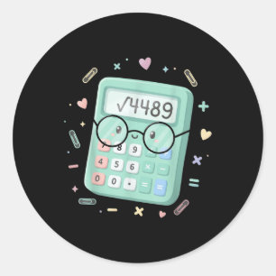 Sticker Rond 67 Meme Racine Carrée 4489 Argot Six Sept Math Cal