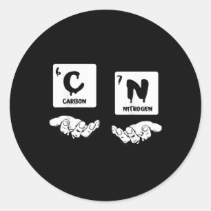Sticker Rond 67 Meme Science Chimie Nerd Tableau Périodique Hum