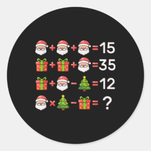 Sticker Rond 67 Meme Six Seven Équation de Noël Mathématiques C