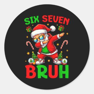 Sticker Rond 67 Noël Drôle Six Sept Mème Brainrot Père Noël K