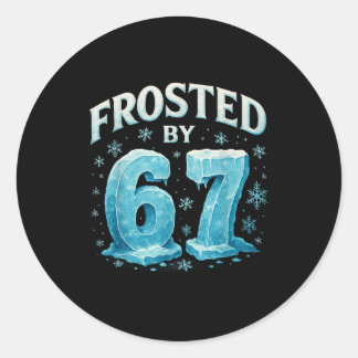 Sticker Rond 67 Noël Glace Gel Froid 6 7 Internet Mème Xmas