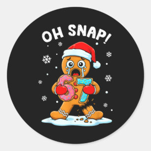 Sticker Rond 67 Noël Oh Snap Bonhomme en pain d'épices 6 7 Mème