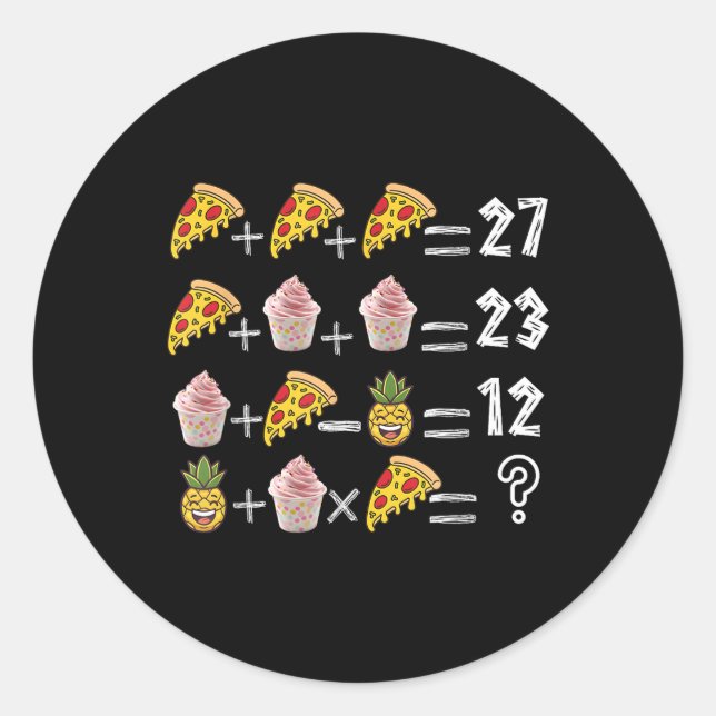 Sticker Rond 67 Opérations Ordre Math Pemdas Mème Drôle Profess (Devant)