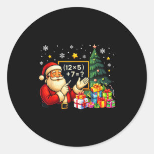 Sticker Rond 67 Prof Santa Noël Six Sept Mème Brainrot