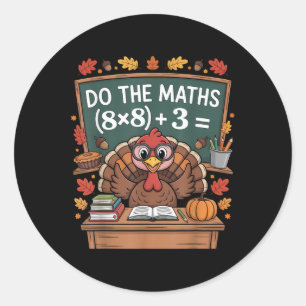 Sticker Rond 67 Professeur Thanksgiving Dinde Six Sept Memes Fa