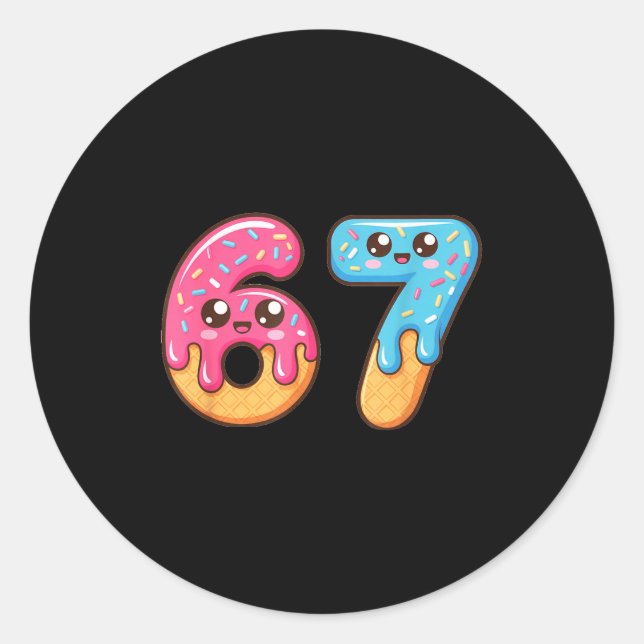 Sticker Rond 67 Shirt Baseball Lifestyle 101 Apparel Youth Drip (Devant)