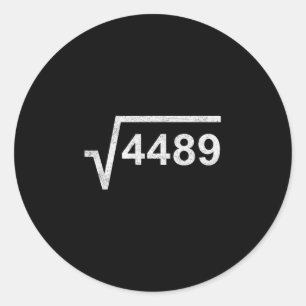Sticker Rond 67 Six Seven 6-7 Mème Racine Carrée 4489 Argot Mat