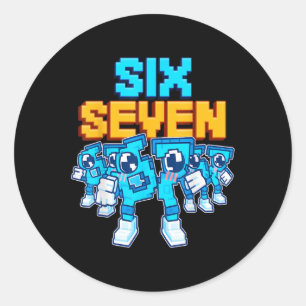 Sticker Rond 67 Six Seven Drôle d'Italien Brainrot Enfants Gami