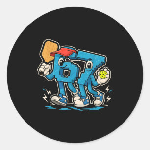 Sticker Rond 67 six seven drôle italien brainrot enfants pickle