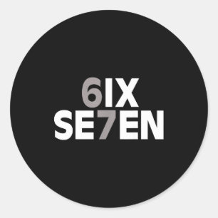 Sticker Rond 67 Six Seven Mème Drôle Slang Gen Alpha Adolescent