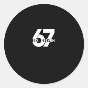 Sticker Rond 67 Six Seven Mème Sweat à Capuche