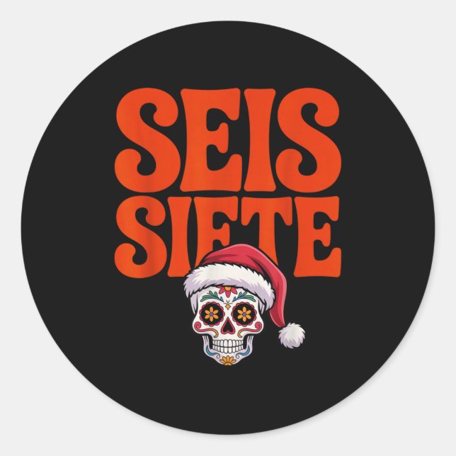 Sticker Rond 67 Six Seven Spanieacher Bilingual Seis Siete Chri (Devant)
