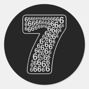 Sticker Rond 67 Sixty Seven Conception de Costume d'Halloween D