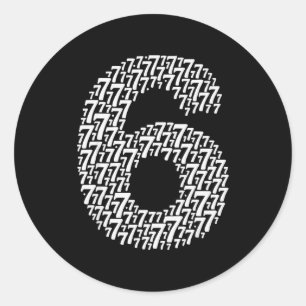 Sticker Rond 67 Soixante-Sept Conception de Costume d'Halloween