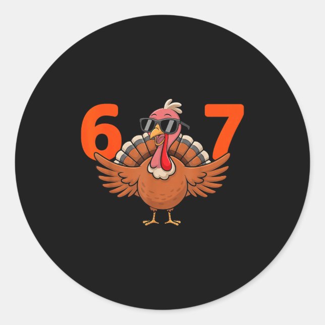 Sticker Rond 67 Thanksgiving Middle School 6 7  (Devant)