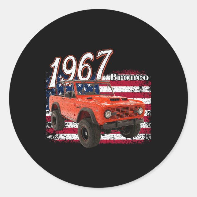 Sticker Rond 67 Voiture Bronco Suv (Devant)