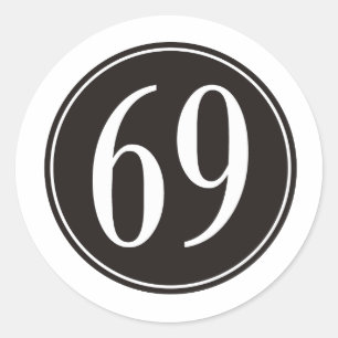 Sticker Rond #69 Cercle noir