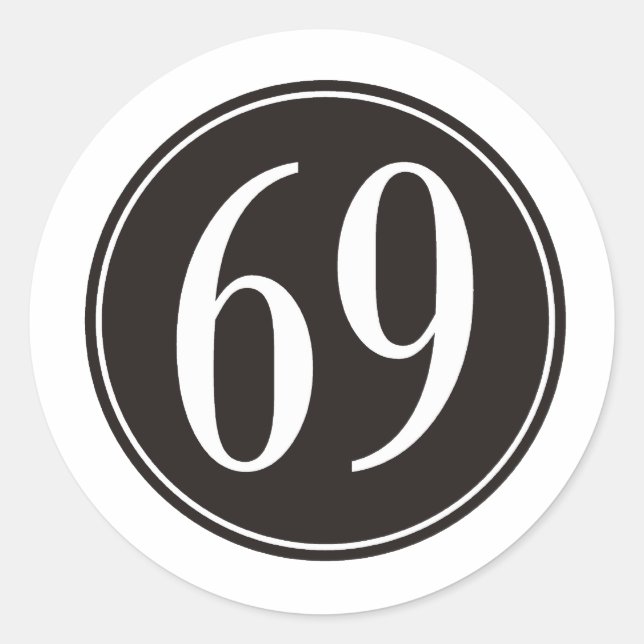 Sticker Rond #69 Cercle noir (Devant)