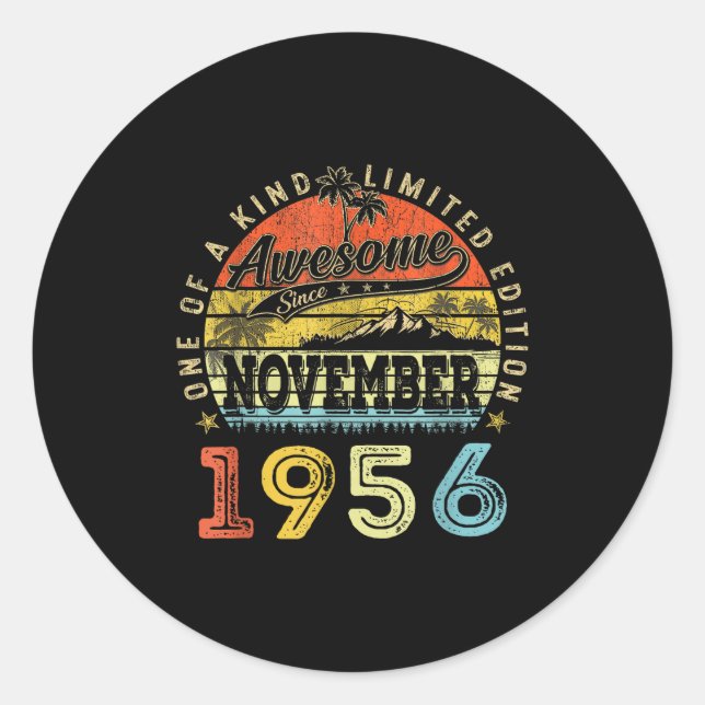 Sticker Rond 69 Limited Edition 1956 One Of A Kind November 69t (Devant)