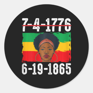 Sticker Rond 6-19-1865 Mois de l'histoire des Noirs afro-améric